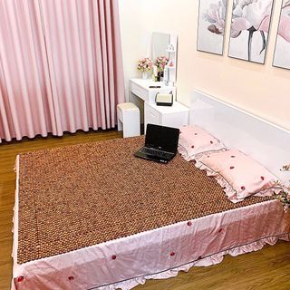 Chiếu Hạt Gỗ Hương Mộc Cao Cấp - Kích Thước 1,2mx1,9m hạt 1.2cm ( video , hình thật )