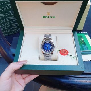 ĐỒNG HỒ NAM CAO CẤP RO LE MÁY CƠ 2 LỊCH KÍNH SAPHIRE