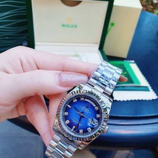 ĐỒNG HỒ NAM CAO CẤP RO LE MÁY CƠ 2 LỊCH KÍNH SAPHIRE