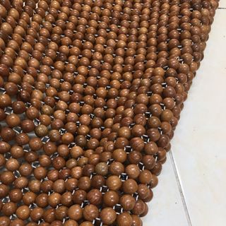 Chiếu Hạt Gỗ Hương Mộc Cao Cấp - Kích Thước 1,5mx1,9m hạt 1.2cm ( video , hình thật )