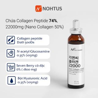 [Hàn Quốc] Nước Re&C Nano Collagen Peptide 22000 Hộp 30 lọ x 30ml - Đảo ngược lão hoá, xoá nhăn toàn diện