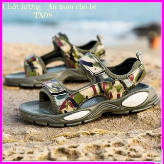 Giày Sandal Bé Trai Siêu Nhẹ Chống Nước Kiểu Quân Đội Mẫu Mới Từ 4 - 10 Tuổi