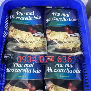 Phô mai bào Mozarrella KiwiFood 1kg/gói