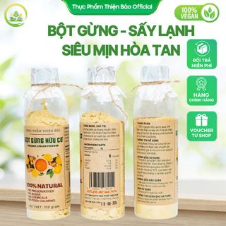 Bột Gừng Hữu Cơ Nguyên chất 100% – không đường