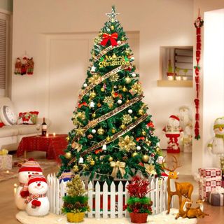 CÂY THÔNG NOEL 1.5m, 1,8m, 2,1m, CHÂN SẮT ĐẦY ĐỦ PHỤ KIỆN TRANG TRÍ LỄ TẾT - CTB565
