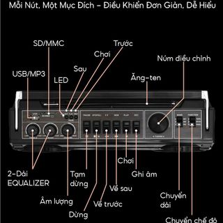 Đài Radio Cassette Nhật Bản ANTRA EL-149 BT Bắt Sóng Khỏe, Nghe Nhạc Thẻ Nhớ/USB, Kết Nối Bluetooth Gía Bán SỈ - Gía Bán Buôn