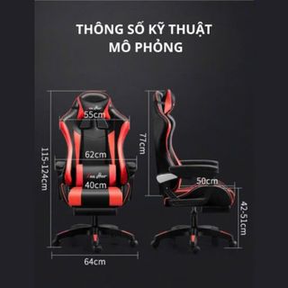 Ghế Gaming Công Thái Học ECOGRAY Đệm Cao Su Non Bọc Da PU Cao Cấp Có Gác Chân Dùng Chơi Game, Làm Việc,- EX T09