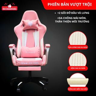 Ghế Gaming Công Thái Học ECOGRAY Đệm Cao Su Non Bọc Da PU Cao Cấp Có Gác Chân Dùng Chơi Game, Làm Việc,- EX T09