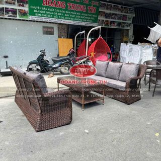 Sofa mây nhựa ngoài trời giá tại xưởng sản xuất