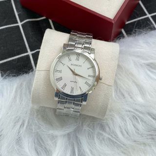 Đồng hồ nam cao cấp ROSSINI 5577W01A - dây thép không gỉ màu bạc - mặt tròn màu trắng size 41mm