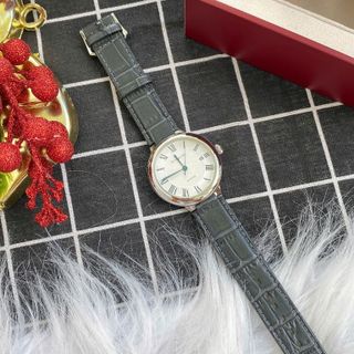 Đồng hồ nam cao cấp ROSSINI 5805W01B - dây da thật màu đen - mặt tròn màu trắng size 40mm siêu mỏng chỉ 6.5mm