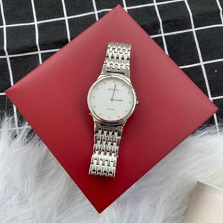 Đồng hồ nam cao cấp ROSSINI 5395W01E - dây thép không gỉ màu bạc - mặt tròn màu trắng size 35.5mm siêu mỏng chỉ 5.5mm