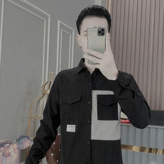 Áo sơ mi dài tay vải cotton lạnh cặp đôi