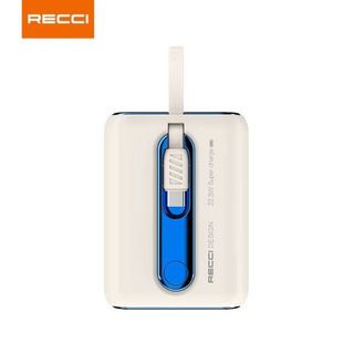Sạc Dự Phòng Recci Trắng RPBP12C 10000mAh Sạc Nhanh