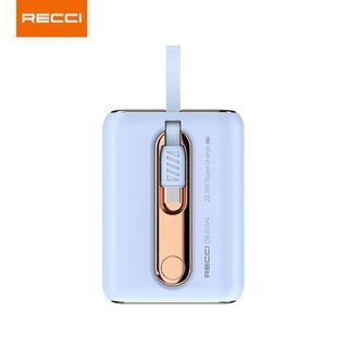 Sạc Dự Phòng Recci Trắng RPBP12C 10000mAh Sạc Nhanh