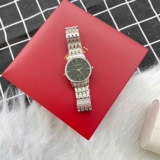 Đồng hồ nữ cao cấp ROSSINI 5492W04B - dây thép không gỉ màu bạc - mặt tròn màu đen size 28mm siêu mỏng chỉ 6mm
