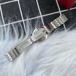 Đồng hồ nữ cao cấp ROSSINI 5492W04B - dây thép không gỉ màu bạc - mặt tròn màu đen size 28mm siêu mỏng chỉ 6mm
