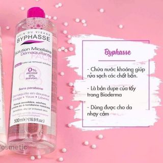 Nước Tẩy Trang Byphasse màu Hồng 500ml