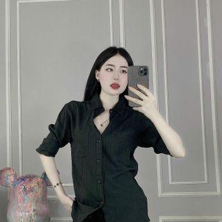 Áo sơ mi nam nữ couple dài tay vải cotton lạnh