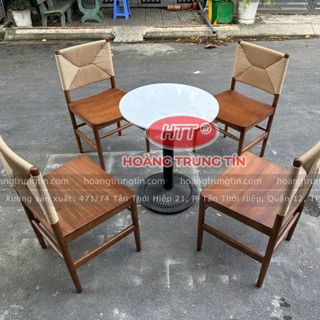 Ghế gổ đan dây giấy se ghế cafe gổ đan dây