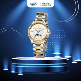 Đồng hồ nữ cao cấp ROSSINI 7714T01B - dây thép không gỉ màu bạc vàng - mặt tròn màu trắng size 32mm