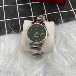 Đồng hồ nam cao cấp ROSSINI 5577W04C - dây thép không gỉ màu bạc - mặt tròn màu đen size 41mm