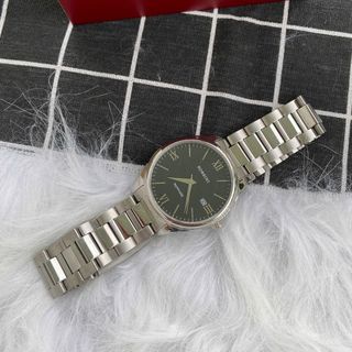 Đồng hồ nam cao cấp ROSSINI 5577W04C - dây thép không gỉ màu bạc - mặt tròn màu đen size 41mm