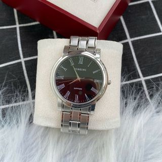 Đồng hồ nữ cao cấp ROSSINI 5490W04B - dây thép không gỉ màu bạc - mặt tròn màu đen size 25mm