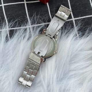 Đồng hồ nữ cao cấp ROSSINI 5490W04B - dây thép không gỉ màu bạc - mặt tròn màu đen size 25mm