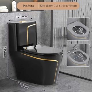 Bồn cầu 1 khối xả xoáy mạnh có nhiều màu sắc lựa chọn, thiết kế hiện đại, men sứ cao cấp SB0702