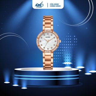 Đồng Hồ Đeo Tay Nữ San Moritz SM-8823-W Mặt Đính Đá Thời Trang