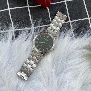 Đồng hồ nam cao cấp ROSSINI 5489W04B - dây thép không gỉ màu bạc - mặt tròn màu đen size 39mm