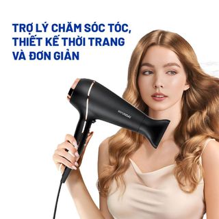 Máy Sấy Tóc Hyundai Đen HC122BK Chính Hãng Bảo Hành 12 Tháng