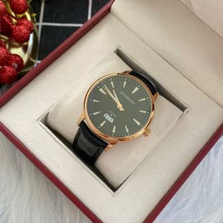 Đồng hồ nam cao cấp ROSSINI 5887G04D - dây da thật màu đen - mặt tròn màu đen size 41mm