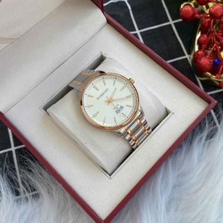 Đồng hồ nam cao cấp ROSSINI 5887T01C - dây thép không gỉ màu bạc vàng hồng - mặt tròn màu trắng size 41mm