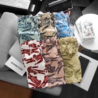 Quần short kaki nam, Form ngang gối + dây rút, chất kaki co giãn nhẹ  Hoạ tiết in logo hãng , bắt mắt