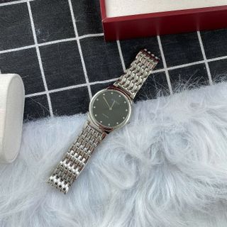 Đồng hồ nam cao cấp ROSSINI 5395W04F - dây thép không gỉ màu bạc - mặt tròn màu đen size 35.5mm