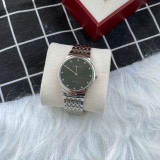 Đồng hồ nam cao cấp ROSSINI 5395W04F - dây thép không gỉ màu bạc - mặt tròn màu đen size 35.5mm