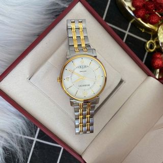 Đồng hồ nam cao cấp ROSSINI 5803T01C - dây thép không gỉ màu vàng bạc - mặt tròn màu trắng size 39mm