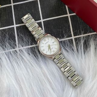 Đồng hồ nữ cao cấp ROSSINI 5578W01A - dây thép không gỉ màu bạc - mặt tròn màu trắng size 30mm