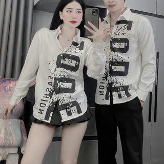 Áo sơ mi dài tay chữ CODE phối toàn thân - hàng cao cấp