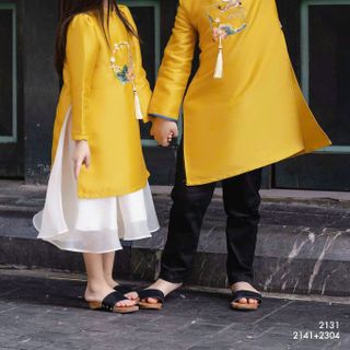 Áo dài cách tân bé gái thêu cao cấp