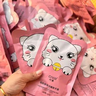 MASK TAY MÈO GINBI HỒNG (10 miếng)