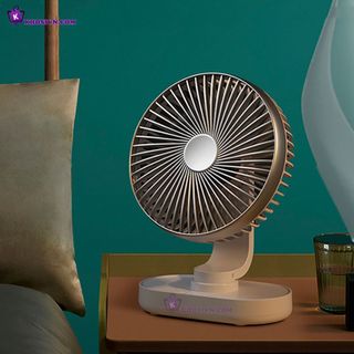 Sỉ Quạt Mini Để Bàn Văn Phòng Quạt Tích Điện Xoay Được Pin Sạc 5000mAh 10000mAh Gió Mạnh D77