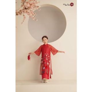 sỉ buôn áo dài cách tân bé gái mộc trà cao cấp