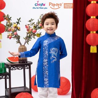 sỉ buôn áo dài cách tân bé trai rồng ngũ sắc giá sản xuất