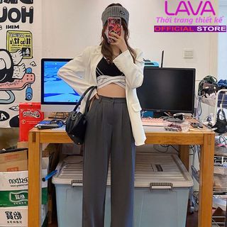 Quần tây ống suông culottes Vải Tuyết Mưa Loại 1 dày dặn cạp 5 phân 1 khuy HÓT trend 2024