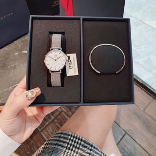 SET ĐỒNG HỒ CAO CẤP D.W QUÀ TẶNG LƯỚI VÀ CUFF