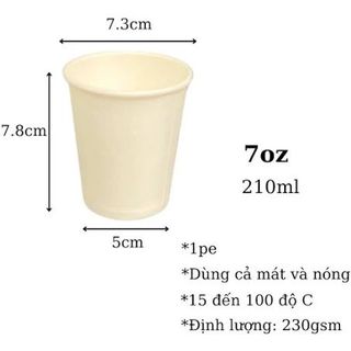 Ly giấy 7oz Dung tích : ~180ml