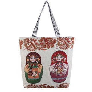 Túi Vải Quà tặng Búp Bê gỗ ( lật đật ) big size cài kéo quai sọc đa dạng hoạ tiết ( Hàng Giá Tận Cưởng )